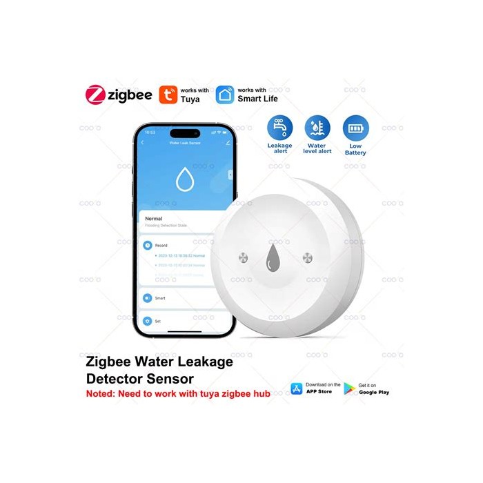 Détecteur de fuite d’eau connecté
